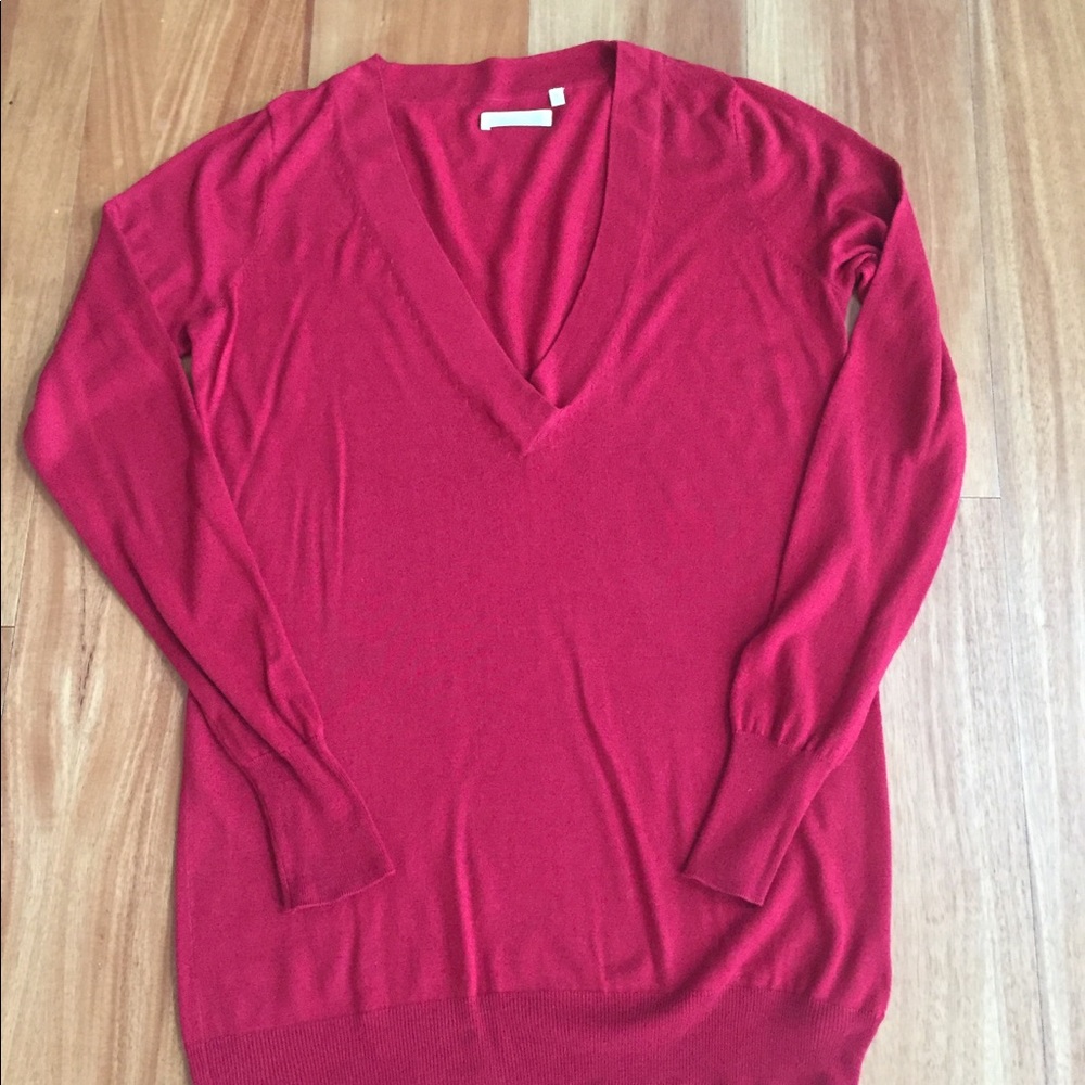 Deep v neck sweater